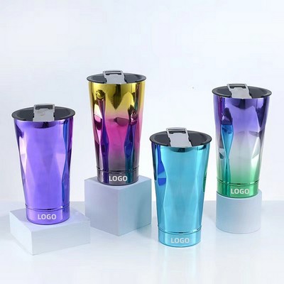 16 oz. Electroplated Diamond Textured Grip Tumbler