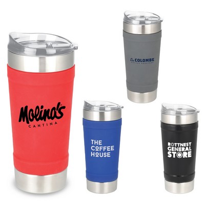 24 Oz. Athletico Stainless Steel Silicone Wrapped Tumbler