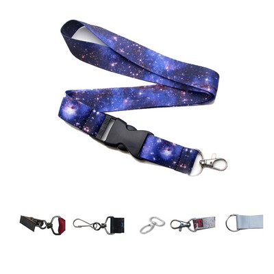 3/4" Dye-Sublimated Lanyard W/ Buckle Release